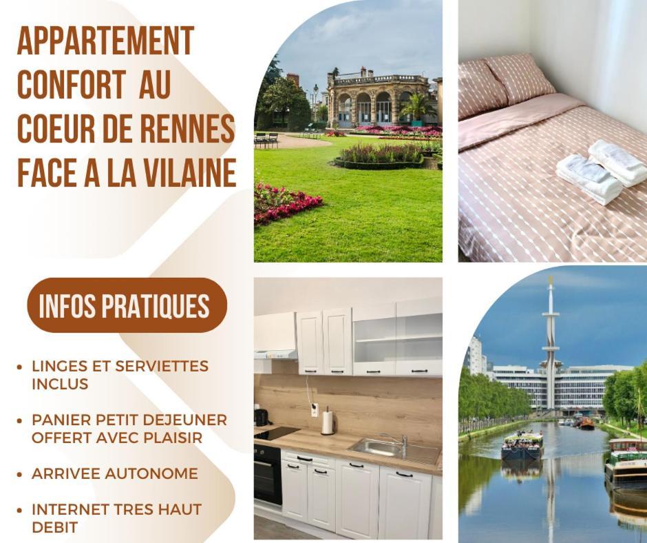 Charmant Cocon Au Coeur De Rennes Calme Et Lumineux מראה חיצוני תמונה